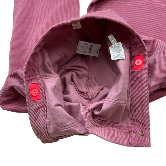 J. Crew Crewcuts Girls Straight Leg Corduroy Pant 16 Pink Pockets Fall Academia - Picture 6 of 12